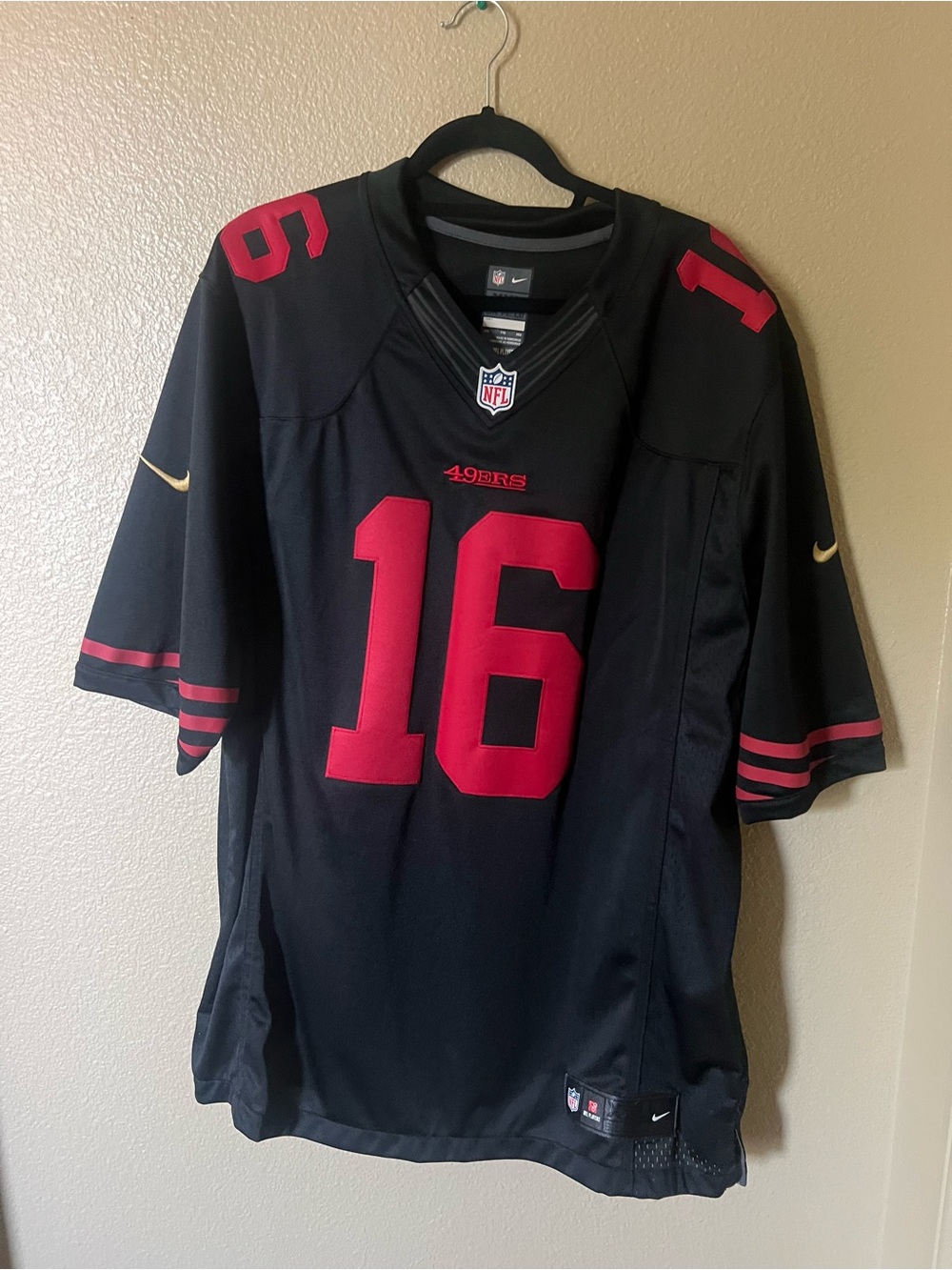 NFL Black & Red #16 San Francisco 49ers Men's Jersey